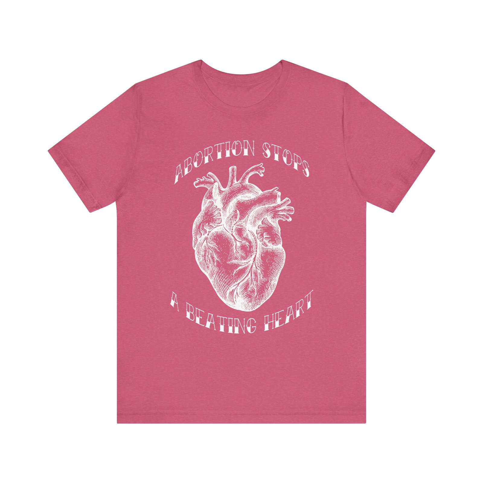 Abortion Stops A Beating Heart - Short Sleeve T-Shirt - Image 11